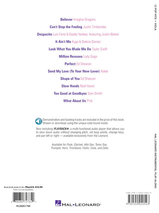 12 Pop Hits, Violon alto