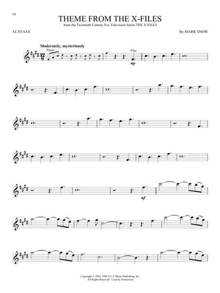 Movie and TV Music, Alto Saxophone