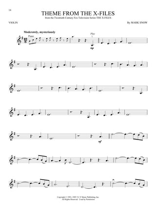 Musique de film et de télévision, Violon