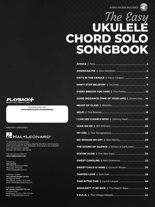 Recueil de Chansons Solo d'Accords de Ukulélé Faciles (20 Favoris Pop de tous les Temps Arrangés pour Ukulélé Solo)