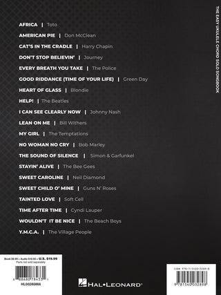 Recueil de Chansons Solo d'Accords de Ukulélé Faciles (20 Favoris Pop de tous les Temps Arrangés pour Ukulélé Solo)