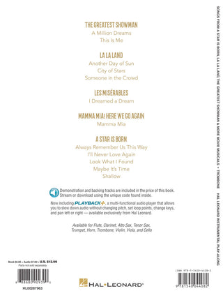 Chansons de A Star Is Born, La La Land, The Greatest Showman, and More Movie Musicals, Trombone