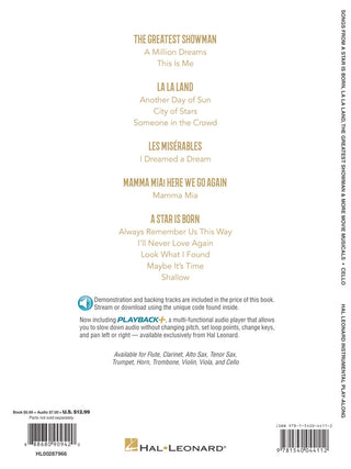 Chansons de A Star Is Born, La La Land, The Greatest Showman, and More Movie Musicals, Violoncelle