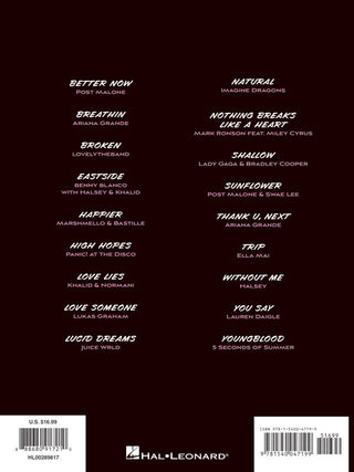 Les hits de 2018-2019 (Piano facile)