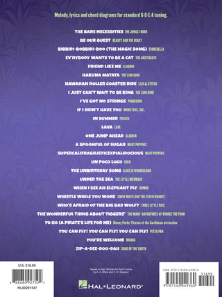 Disney Fun Songs for Ukulele