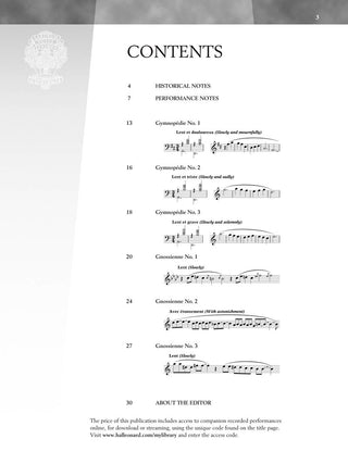 Gymnopédies and Gnossiennes - Piano