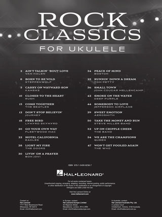 Classiques Rock pour Ukulélé