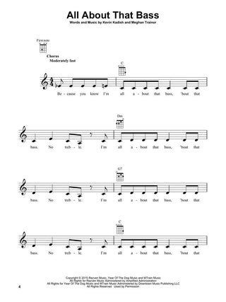Ukulele Sheet Music 2010-2019 (60 Hits to Strum & Sing)