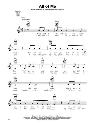 Ukulele Sheet Music 2010-2019 (60 Hits to Strum & Sing)