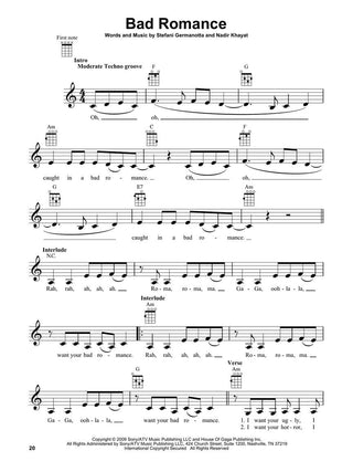 Ukulele Sheet Music 2010-2019 (60 Hits to Strum & Sing)