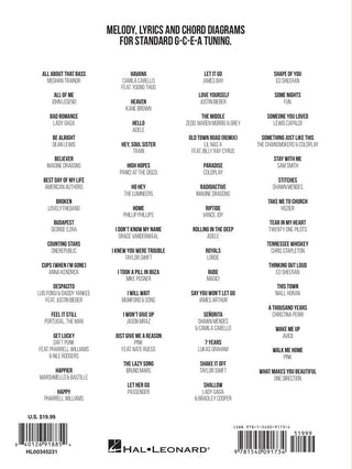 Ukulele Sheet Music 2010-2019 (60 Hits to Strum & Sing)