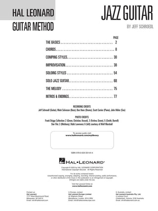 Méthode Hal Leonard Guitare - Guitare Jazz