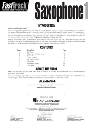 Méthode FastTrack Saxophone Alto Livre 1