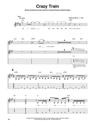 Ozzy Osbourne, Guitare Play-Along Vol. 64