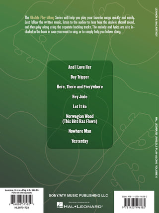 Lennon & McCartney, Ukulélé Play-Along Vol. 6