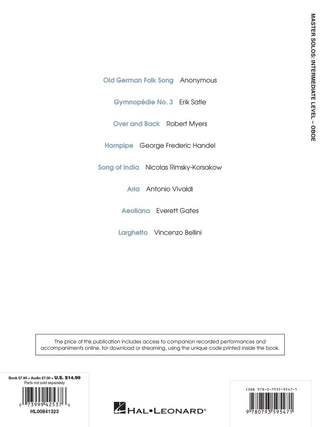 Master solos niveau intermédiaire, Hautbois