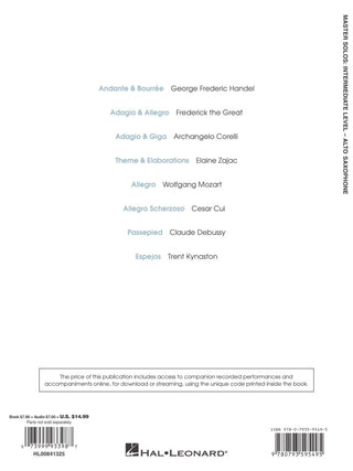 Master solos niveau intermédiaire, Sax alto