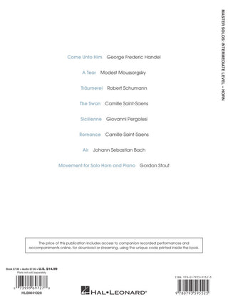 Master solos niveau intermédiaire, Cor français