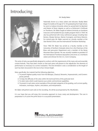 Master solos niveau intermédiaire, Trombone