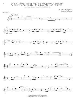 Disney Solos, Alto Saxophone