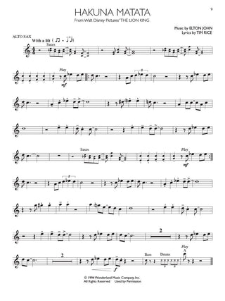 Disney Movie Hits, Alto Saxophone
