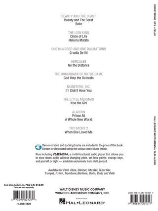 Disney Movie Hits, Cello