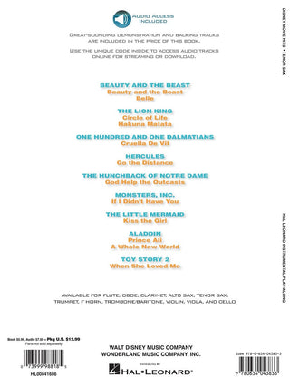 Succès des Films de Disney, Saxophone Ténor