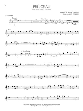 Succès des Films de Disney, Saxophone Ténor