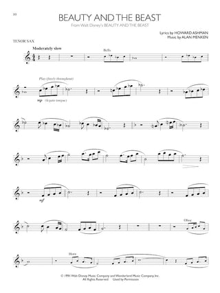 Succès des Films de Disney, Saxophone Ténor