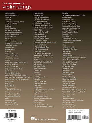 Grand livre de chansons pour violon