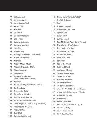 Grand livre de chansons pour violon alto