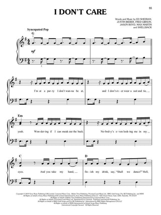 Le meilleur d'Ed Sheeran (Piano facile)