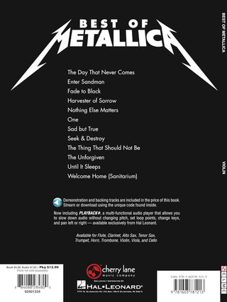 Le meilleur de Metallica, Violon
