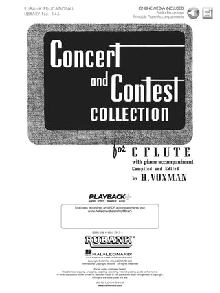 Concert and Contest Collection, Flute