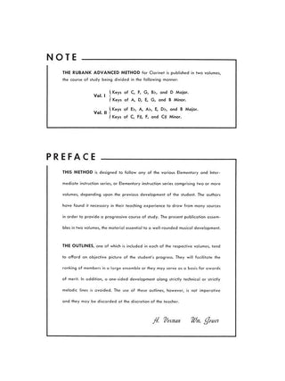 Rubank Advanced Method - Vol. 1, Clarinet