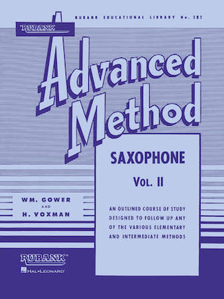 Méthode Avancées Rubank, Vol. 2 -Saxophone