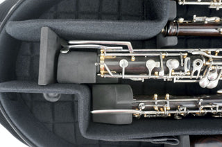 Marcus Bonna Double Case for Oboe and English Horn model MB Nylon -Black with MB Metal Silver Logo