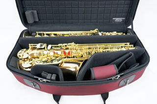 Marcus Bonna Double Case Alto and Soprano Saxophone Model MB Leather