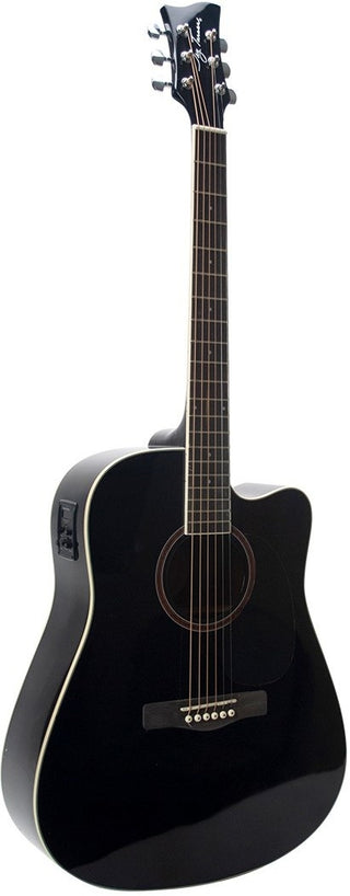 Jay Turser JTA524D Electro-Acoustic Guitar with Cutaway Black