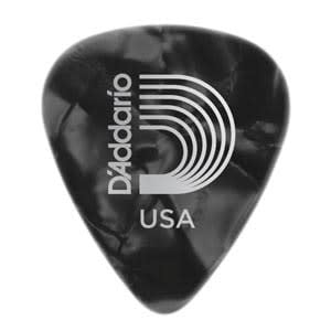 Plectres D'Addario Celluloid Black Pearl Extra Heavy (10)