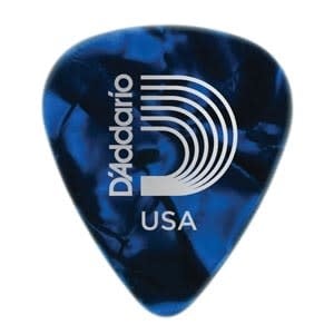 Plectres D'Addario Celluloid Blue Pearl Heavy (10)