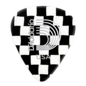Plectres D'Addario Celluloid Checkerboard Heavy (10)