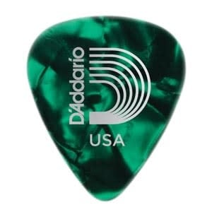 Plectres D'Addario Celluloid Green Pearl Extra Heavy (10)