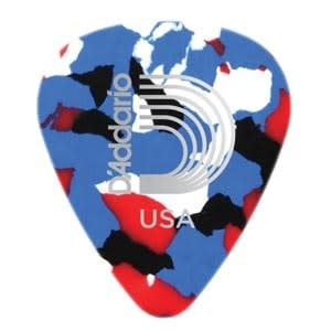 Plectres D'Addario Celluloid Multi-Couleurs Med. (10)
