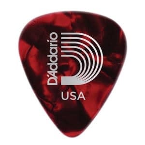 Plectres D'Addario Celluloid Red Pearl Heavy (10)