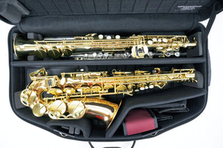 Marcus Bonna Double Case Alto and Soprano Saxophone Model MB Leather