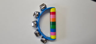 Bells (5) JLTPerc. on Colored Wooden Handle