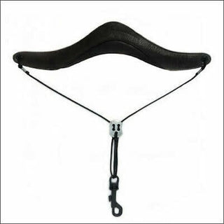 Oleg Ergonomic Saxophone Strap - Black Leather