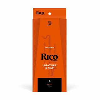Ligature Clarinette Rico Nickel avec Couvre Bec