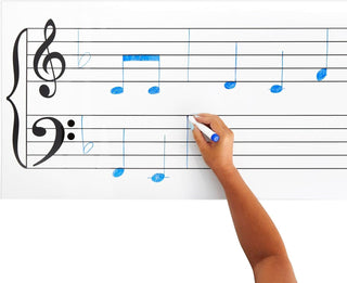 Dry Erase Music Staff Magnet Sheet (45" x 17")
